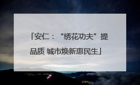 安仁：“绣花功夫”提品质 城市焕新惠民生
